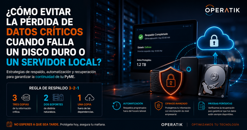 Cómo evitar la pérdida de datos en servidores y discos duros PyME